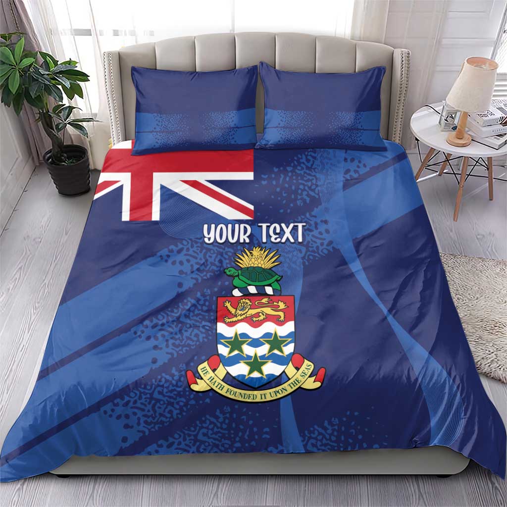 Personalised Cayman Islands Bedding Set Coat Of Arms Grunge Style - Wonder Print Shop