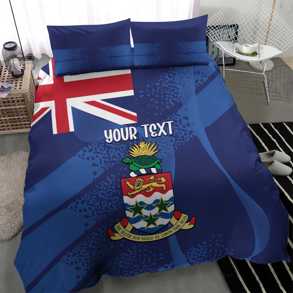 Personalised Cayman Islands Bedding Set Coat Of Arms Grunge Style - Wonder Print Shop