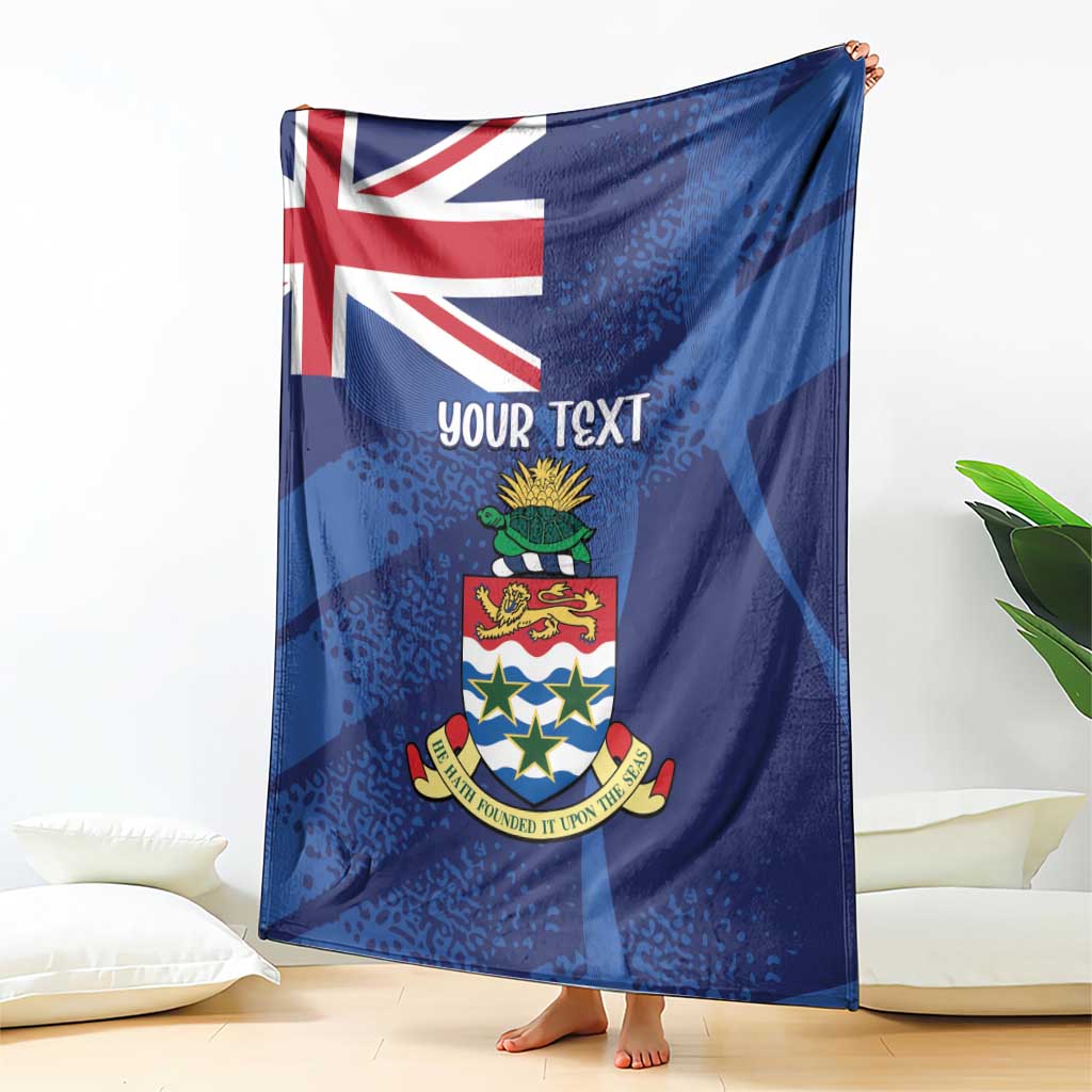 Personalised Cayman Islands Blanket Coat Of Arms Grunge Style