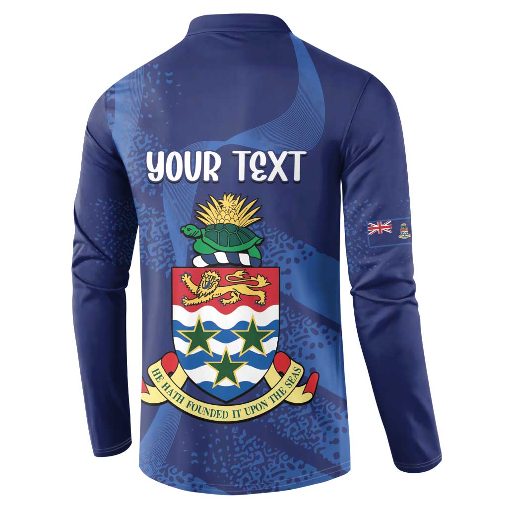 Personalised Cayman Islands Button Sweatshirt Coat Of Arms Grunge Style - Wonder Print Shop