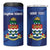 Personalised Cayman Islands 4 in 1 Can Cooler Tumbler Coat Of Arms Grunge Style
