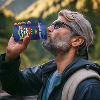 Personalised Cayman Islands 4 in 1 Can Cooler Tumbler Coat Of Arms Grunge Style