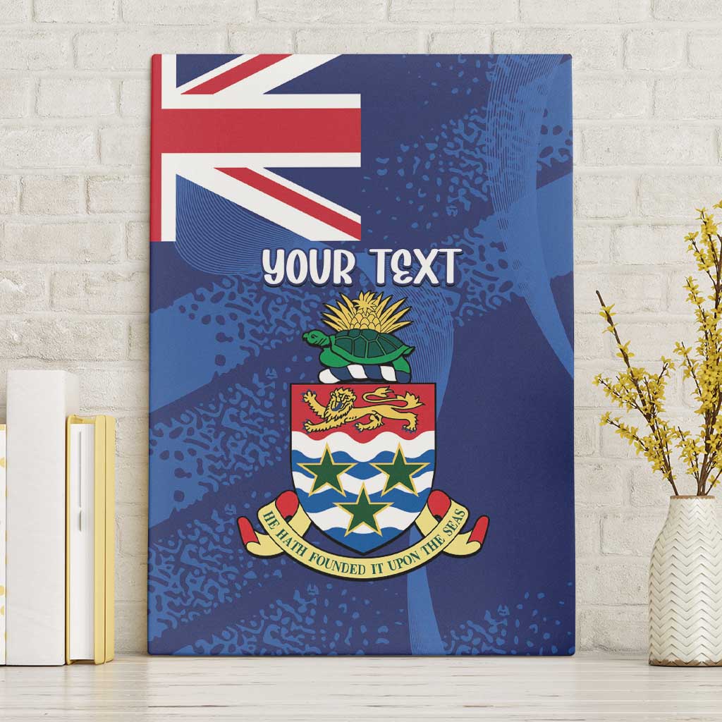 Personalised Cayman Islands Canvas Wall Art Coat Of Arms Grunge Style - Wonder Print Shop