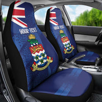 Personalised Cayman Islands Car Seat Cover Coat Of Arms Grunge Style - Wonder Print Shop