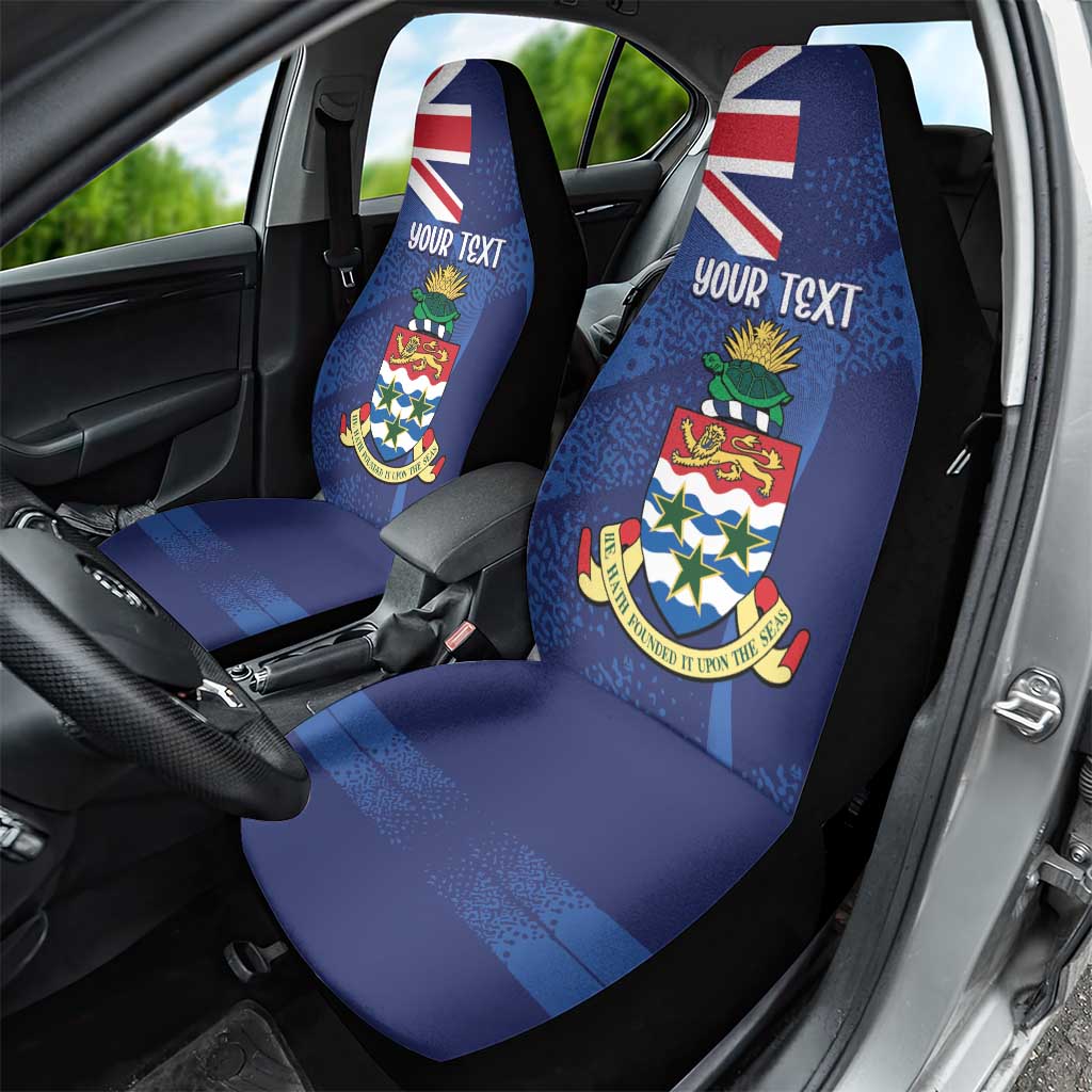 Personalised Cayman Islands Car Seat Cover Coat Of Arms Grunge Style - Wonder Print Shop