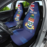 Personalised Cayman Islands Car Seat Cover Coat Of Arms Grunge Style - Wonder Print Shop