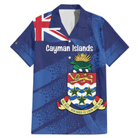 Personalised Cayman Islands Family Matching Mermaid Dress and Hawaiian Shirt Coat Of Arms Grunge Style - Wonder Print Shop