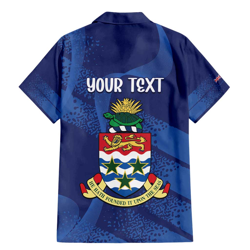 Personalised Cayman Islands Family Matching Mermaid Dress and Hawaiian Shirt Coat Of Arms Grunge Style - Wonder Print Shop