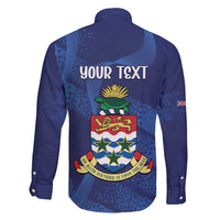 Personalised Cayman Islands Family Matching Puletasi and Hawaiian Shirt Coat Of Arms Grunge Style