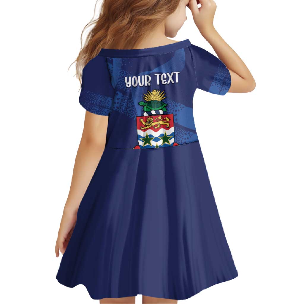 Personalised Cayman Islands Family Matching Short Sleeve Bodycon Dress and Hawaiian Shirt Coat Of Arms Grunge Style - Wonder Print Shop
