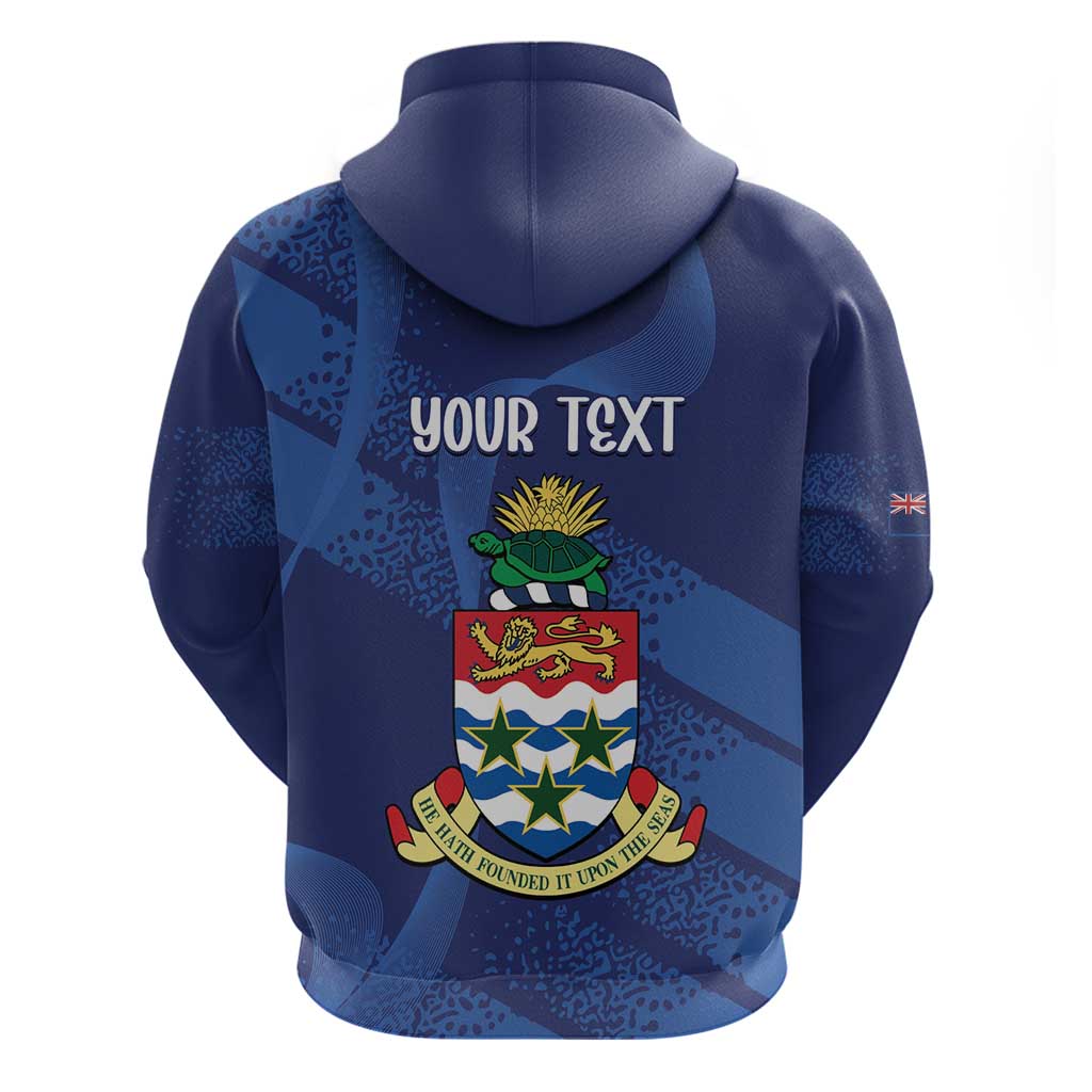 Personalised Cayman Islands Hoodie Coat Of Arms Grunge Style - Wonder Print Shop