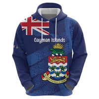 Personalised Cayman Islands Hoodie Coat Of Arms Grunge Style - Wonder Print Shop