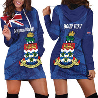 Personalised Cayman Islands Hoodie Dress Coat Of Arms Grunge Style - Wonder Print Shop