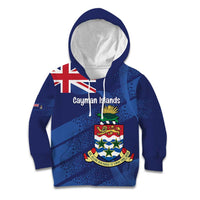 Personalised Cayman Islands Kid Hoodie Coat Of Arms Grunge Style - Wonder Print Shop