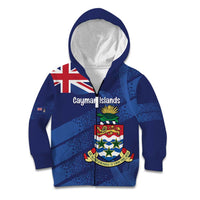 Personalised Cayman Islands Kid Hoodie Coat Of Arms Grunge Style - Wonder Print Shop