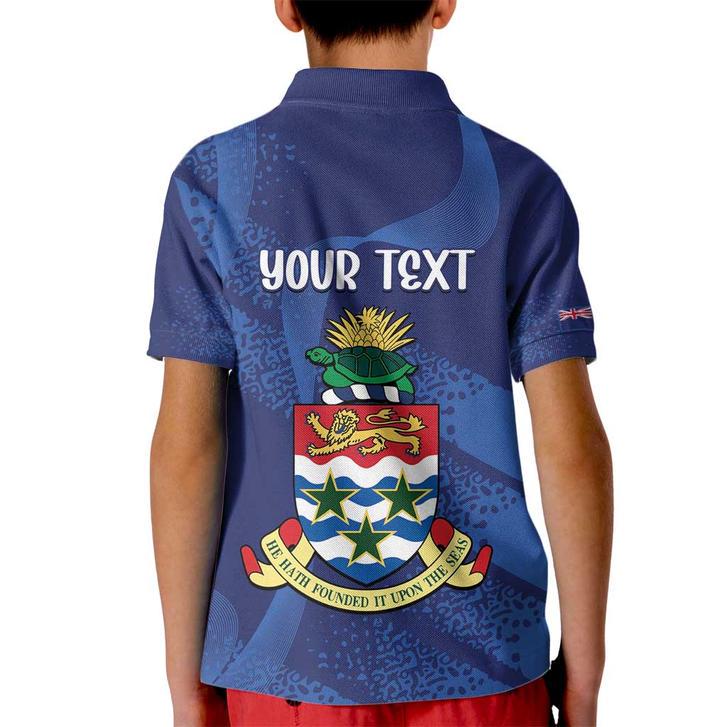 Personalised Cayman Islands Kid Polo Shirt Coat Of Arms Grunge Style - Wonder Print Shop