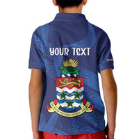 Personalised Cayman Islands Kid Polo Shirt Coat Of Arms Grunge Style - Wonder Print Shop