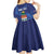 Personalised Cayman Islands Kid Short Sleeve Dress Coat Of Arms Grunge Style - Wonder Print Shop