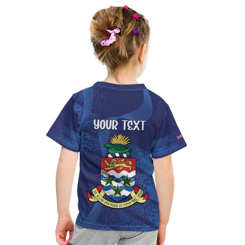 Personalised Cayman Islands Kid T Shirt Coat Of Arms Grunge Style - Wonder Print Shop