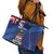 Personalised Cayman Islands Leather Tote Bag Coat Of Arms Grunge Style