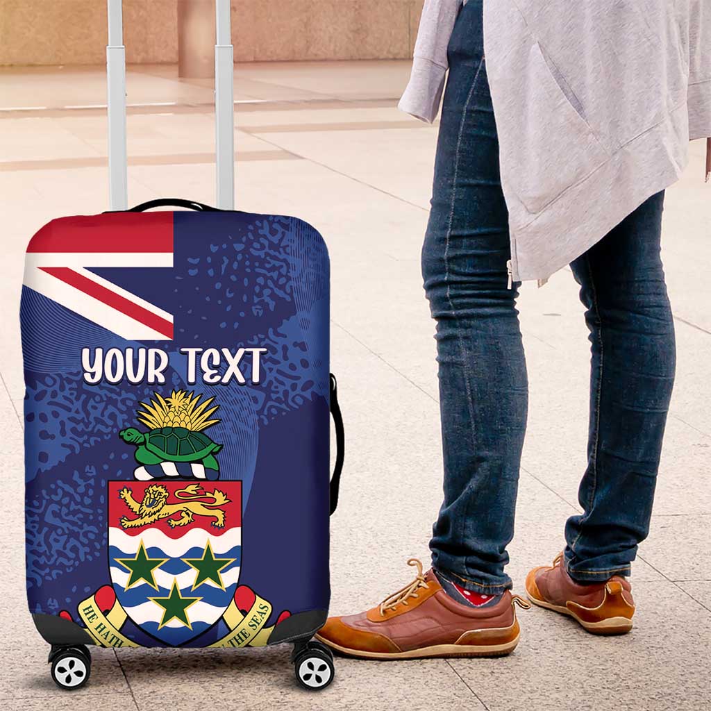 Personalised Cayman Islands Luggage Cover Coat Of Arms Grunge Style - Wonder Print Shop