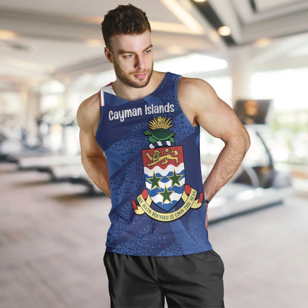 Personalised Cayman Islands Men Tank Top Coat Of Arms Grunge Style - Wonder Print Shop