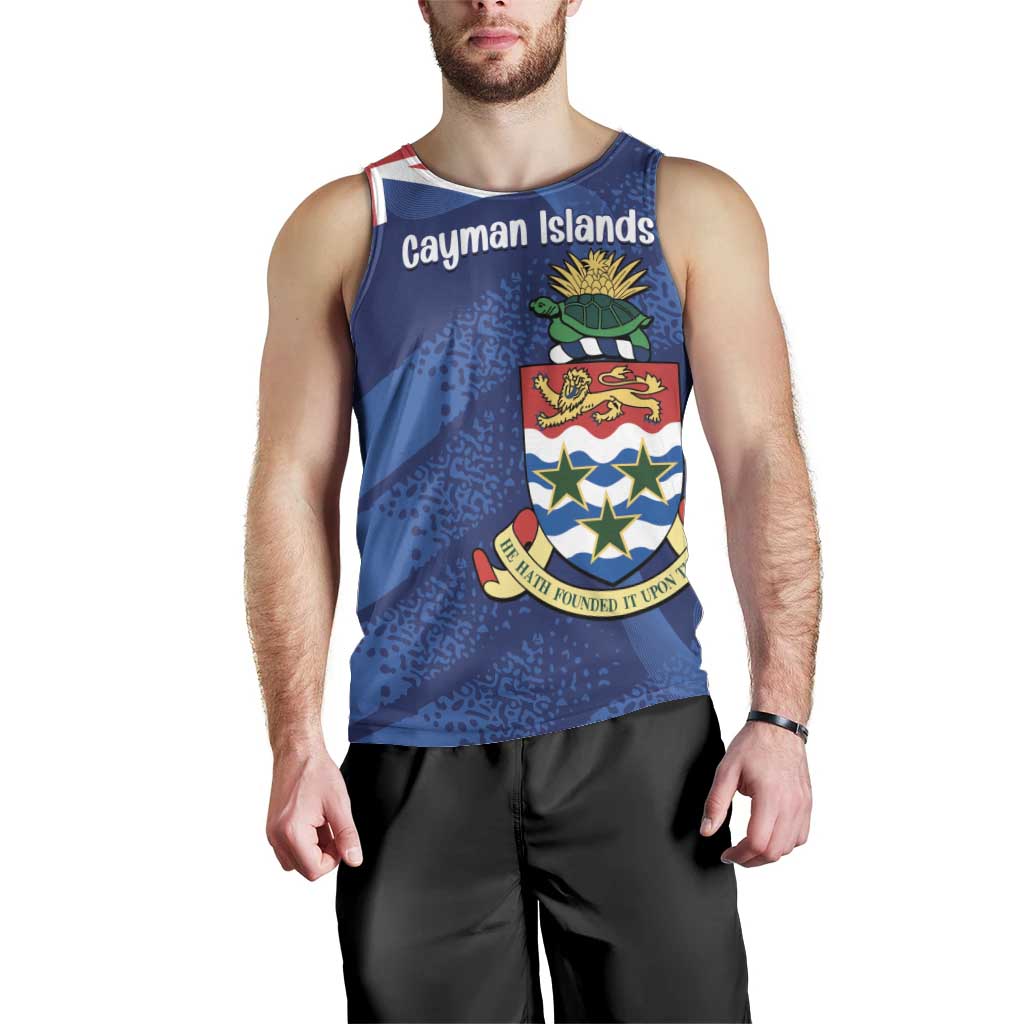 Personalised Cayman Islands Men Tank Top Coat Of Arms Grunge Style - Wonder Print Shop