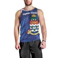 Personalised Cayman Islands Men Tank Top Coat Of Arms Grunge Style - Wonder Print Shop