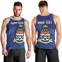 Personalised Cayman Islands Men Tank Top Coat Of Arms Grunge Style - Wonder Print Shop