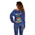 Personalised Cayman Islands Off Shoulder Sweater Coat Of Arms Grunge Style - Wonder Print Shop