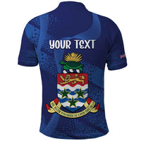 Personalised Cayman Islands Polo Shirt Coat Of Arms Grunge Style - Wonder Print Shop