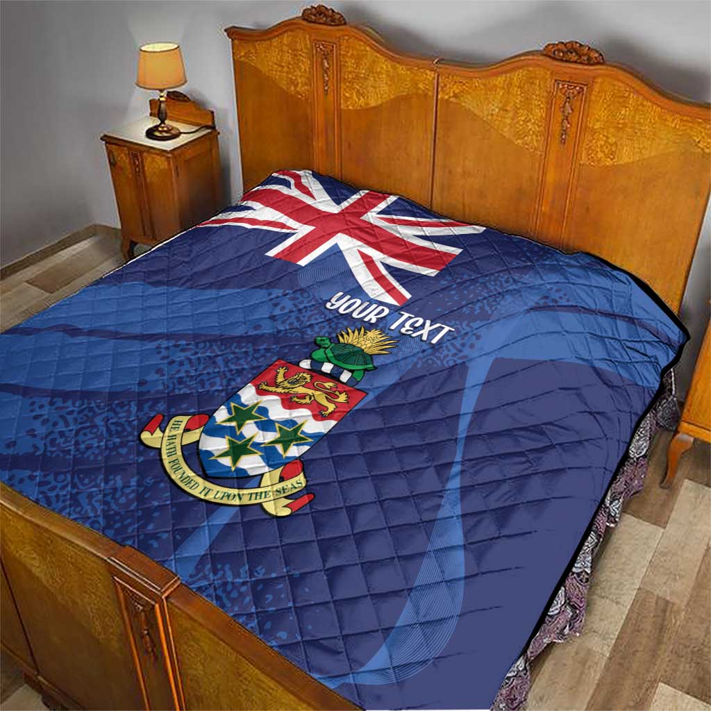 Personalised Cayman Islands Quilt Coat Of Arms Grunge Style - Wonder Print Shop