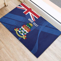 Personalised Cayman Islands Rubber Doormat Coat Of Arms Grunge Style - Wonder Print Shop