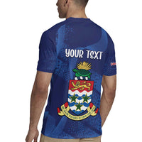 Personalised Cayman Islands Rugby Jersey Coat Of Arms Grunge Style - Wonder Print Shop