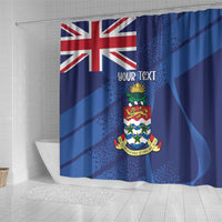 Personalised Cayman Islands Shower Curtain Coat Of Arms Grunge Style - Wonder Print Shop