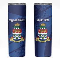 Personalised Cayman Islands Skinny Tumbler Coat Of Arms Grunge Style - Wonder Print Shop