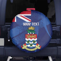 Personalised Cayman Islands Spare Tire Cover Coat Of Arms Grunge Style - Wonder Print Shop