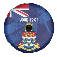 Personalised Cayman Islands Spare Tire Cover Coat Of Arms Grunge Style - Wonder Print Shop
