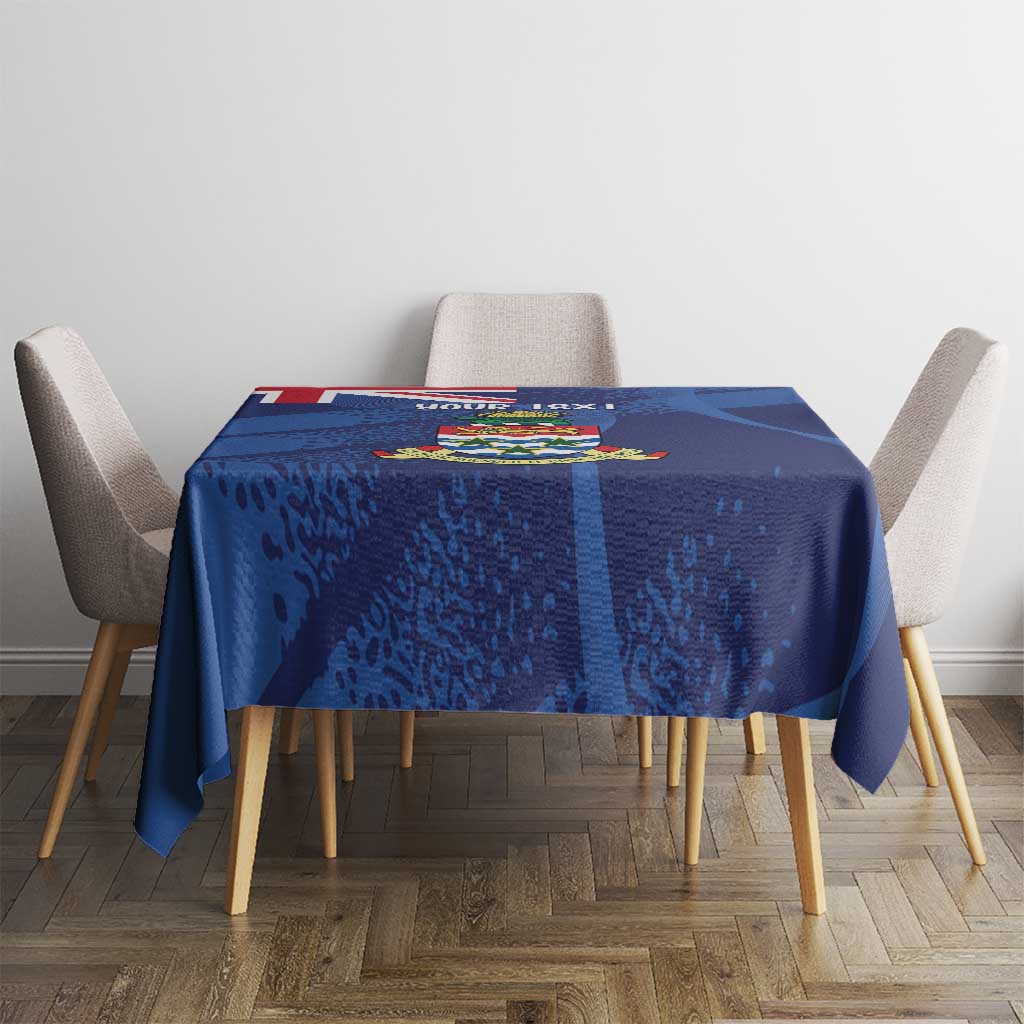 Personalised Cayman Islands Tablecloth Coat Of Arms Grunge Style - Wonder Print Shop
