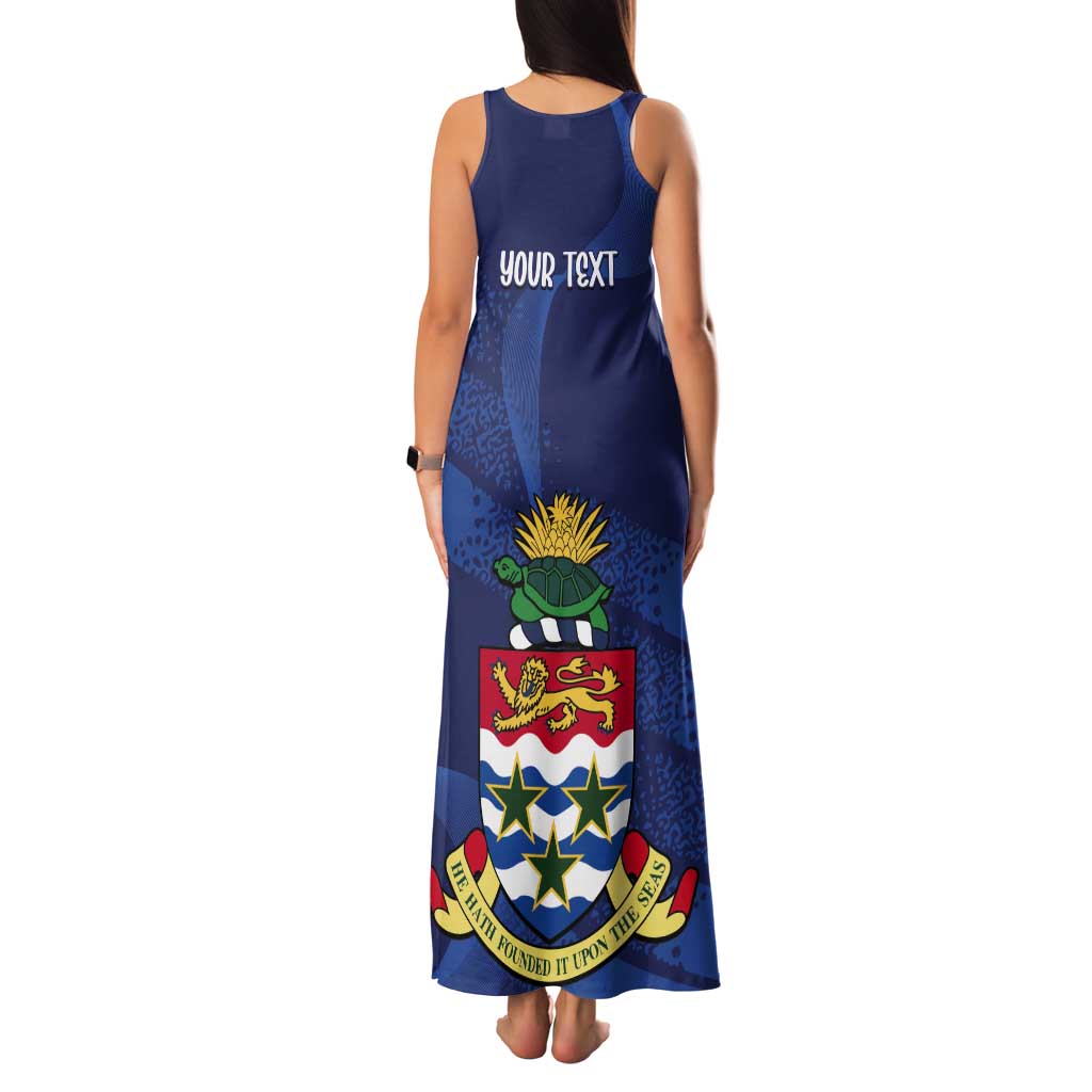 Personalised Cayman Islands Tank Maxi Dress Coat Of Arms Grunge Style - Wonder Print Shop