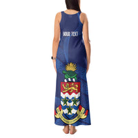 Personalised Cayman Islands Tank Maxi Dress Coat Of Arms Grunge Style - Wonder Print Shop