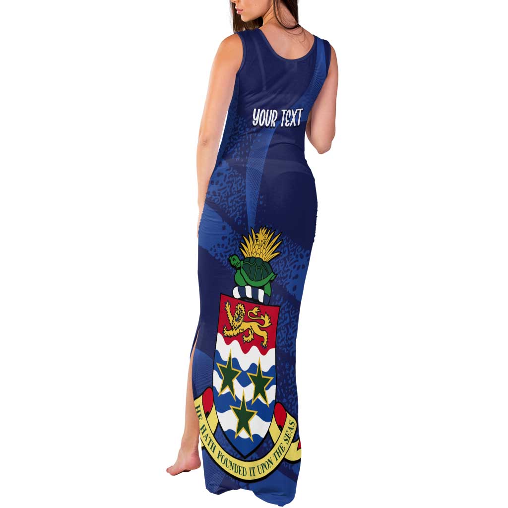 Personalised Cayman Islands Tank Maxi Dress Coat Of Arms Grunge Style - Wonder Print Shop