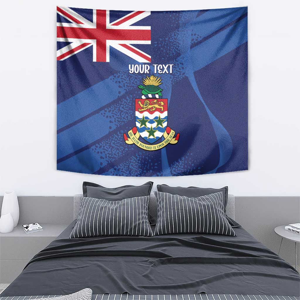 Personalised Cayman Islands Tapestry Coat Of Arms Grunge Style - Wonder Print Shop