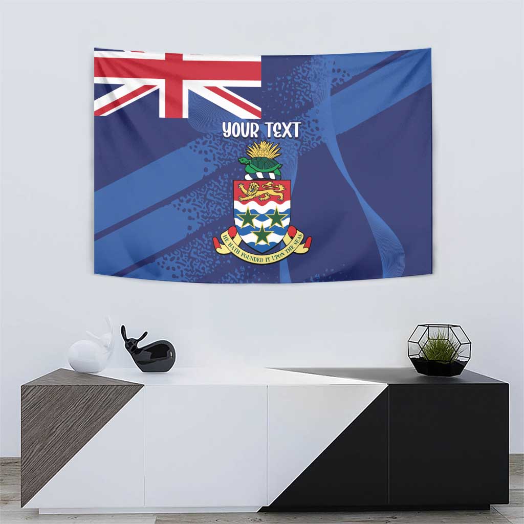 Personalised Cayman Islands Tapestry Coat Of Arms Grunge Style - Wonder Print Shop