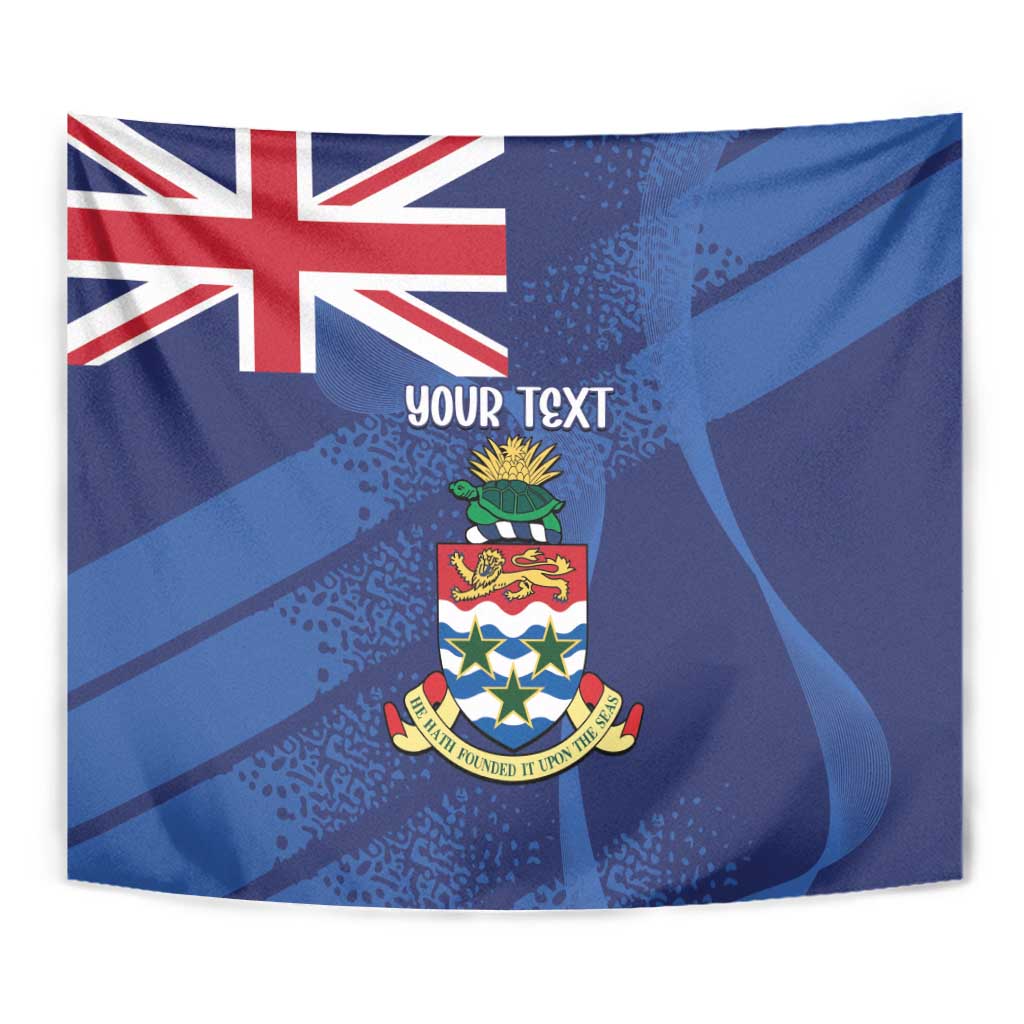 Personalised Cayman Islands Tapestry Coat Of Arms Grunge Style - Wonder Print Shop