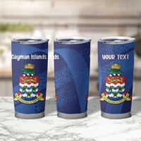 Personalised Cayman Islands Tumbler Cup Coat Of Arms Grunge Style - Wonder Print Shop