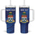 Personalised Cayman Islands Tumbler With Handle Coat Of Arms Grunge Style - Wonder Print Shop