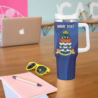 Personalised Cayman Islands Tumbler With Handle Coat Of Arms Grunge Style - Wonder Print Shop