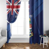 Personalised Cayman Islands Window Curtain Coat Of Arms Grunge Style - Wonder Print Shop