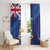 Personalised Cayman Islands Window Curtain Coat Of Arms Grunge Style - Wonder Print Shop